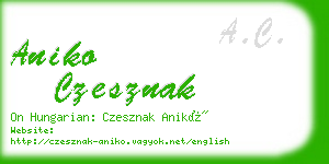 aniko czesznak business card